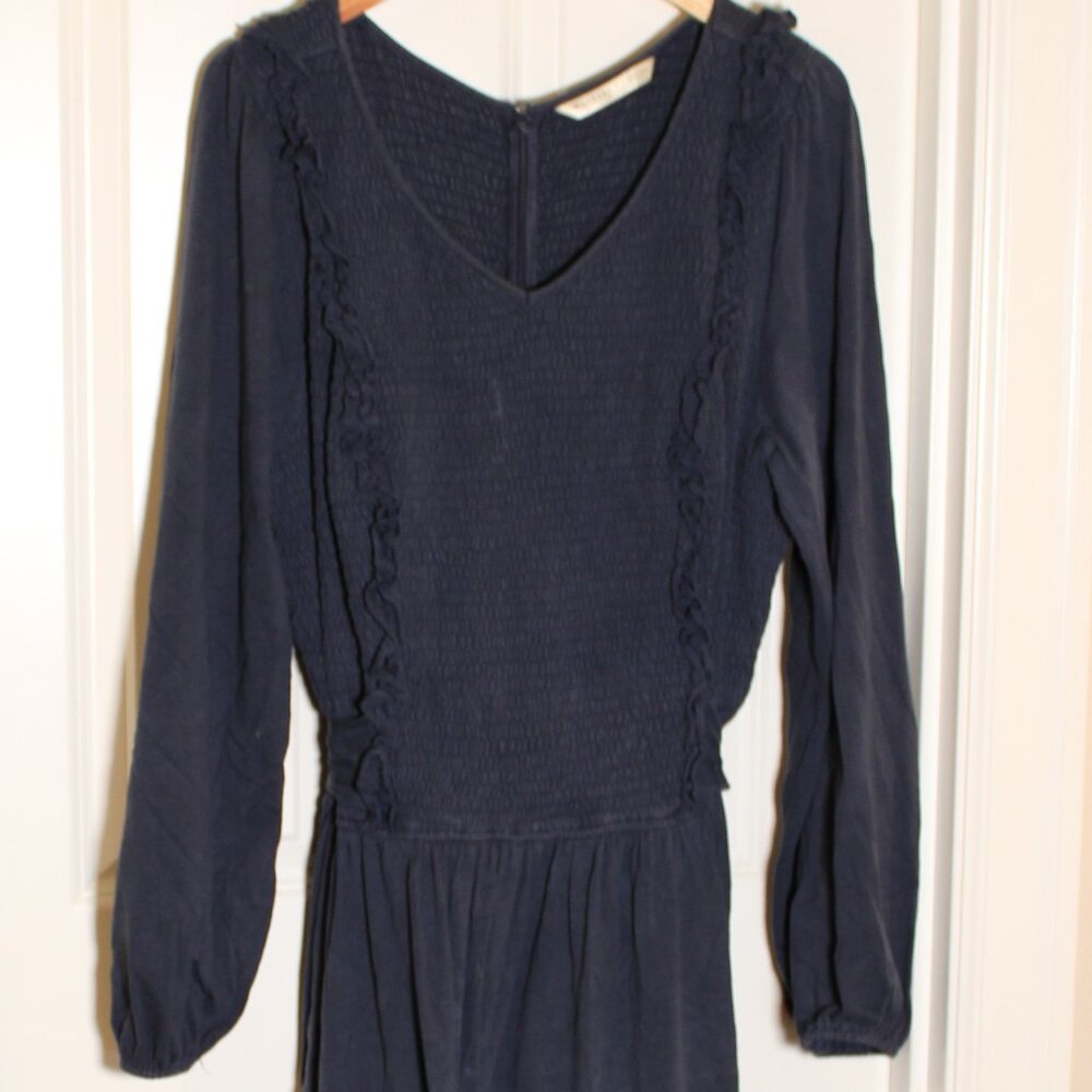 Eshakti Long sleeve peasant navy blue peasant dress size 2x tall long